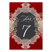 Numéro De Table Roses & Lace - Rouge (Par défaut)