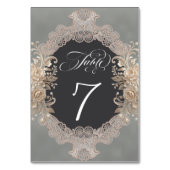 Numéro De Table Roses & Lace - Sauge (Dos)
