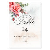 Numéro De Table Roses roses roses roses romantiques (Par défaut)