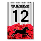 Numéro De Table Roses rouges et hippocampe Fête des mariées Derby (Par défaut)