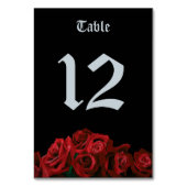 Numéro De Table Roses rouges Noir gothique (Par défaut)