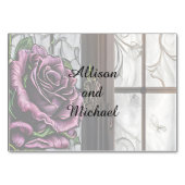 Numéro De Table Roses violets près de la fenêtre - style gothique (Dos)