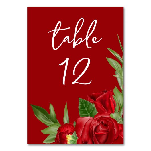 Numéro de table rouge agréable (Dos)