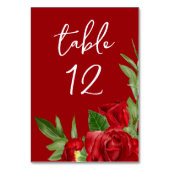 Numéro de table rouge agréable (Par défaut)