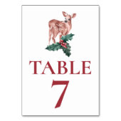 Numéro de table rouge de mariage d'hiver Cerf de N (Par défaut)