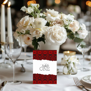 Numéro De Table Rouge de Tatreez