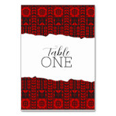 Numéro De Table Rouge de Tatreez (Dos)