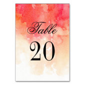 Numéro de table rouge. Mariage de automne. Table d (Par défaut)