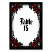 Numéro De Table Rouge Rose Gothique Blanc (Par défaut)