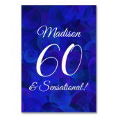 Numéro De Table Royal Blue 60 & Sensational Birthday Party (Dos)