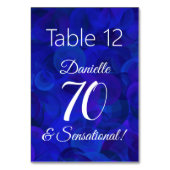 Numéro De Table Royal Blue 70 et fête d'anniversaire sensationnell (Dos)