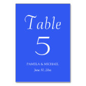 Numéro De Table Royal Blue Simple Style Mariage (Dos)