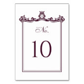 Numéro De Table Royal Muse Imaginaire médiéval Ornate Mariage blan (Par défaut)