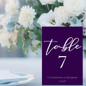 Numéro De Table Royal Purple Mariage du soir Personnalisé