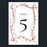 Numéro De Table Ruban et fleurs tirés à la main Numéro de tableau<br><div class="desc">Ruban et fleurs tirés à la main Numéro de tableau Carte</div>