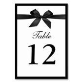 Numéro De Table Ruban noir classique Numéros de tableau recto vers (Dos)