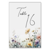 Numéro De Table Russe Boho Fleurs sauvages d'aquarelle (Par défaut)