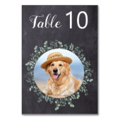 Numéro De Table Russe Chalkboard Chien Photo Animal de compagnie M (Dos)