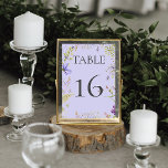 Numéro De Table Russe Lavender Sage Fleur sauvage Lavender Mariage<br><div class="desc">Présentant notre programme de mariage rustique exquis, conçu pour capturer l'essence de votre journée spéciale avec son design enchanteur. Imaginez un décor de lavande douce, donnant un ton serein et romantique à votre célébration. Le design est orné d'un cadre délicat de fleurs sauvages éthérés dans les tons violets, lavande, crème...</div>