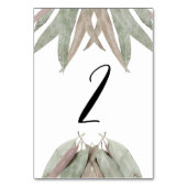 Numéro De Table Russe Mariage feuille Eucalyptus (Dos)