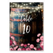 Numéro De Table Russe Whiskey Whiskey Barrel Mariage (Dos)