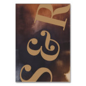 Numéro De Table Rust Art Gros Monogramme Moderne Bold Simple Maria (Dos)