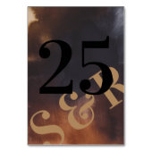 Numéro De Table Rust Art Gros Monogramme Moderne Bold Simple Maria (Par défaut)