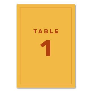 Numéro De Table Rust et Jaune Wes Anderson Numéro de tableau inspi