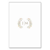 Numéro De Table Rustic Automne Fleur sauvage Mariage Numéros de ta (Dos)