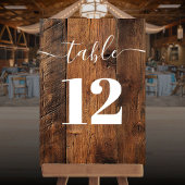 Numéro de table Rustic Barn Wood Boho