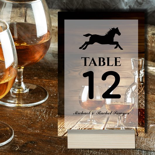 Numéro De Table Rustic Bourbon Derby Horse Racing Party