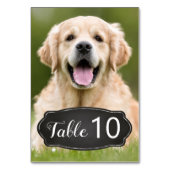 Numéro De Table Rustic Chalkboard Mariage photo moderne (Dos)