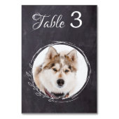 Numéro De Table Rustic Chalkboard Vert Mariage Animaux de compagni (Dos)