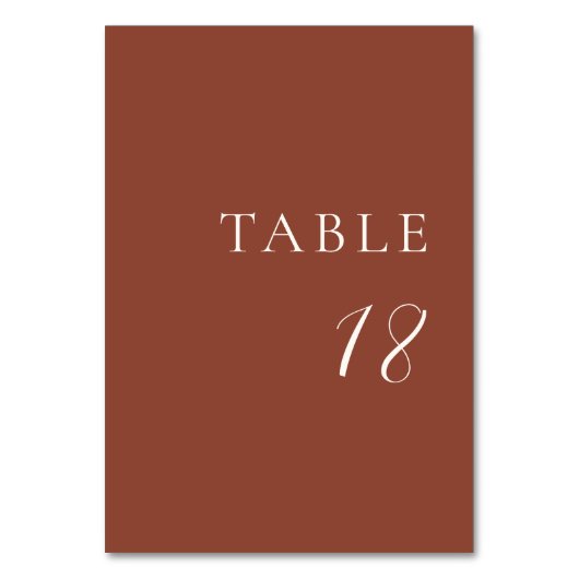 Numéro De Table Rustic Copper Editorial Modern Wedding (Par défaut)