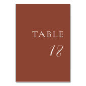 Numéro De Table Rustic Copper Editorial Modern Wedding (Dos)
