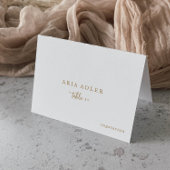 Numéro De Table Rustic Gold Script Mariage Menu Option Placer les