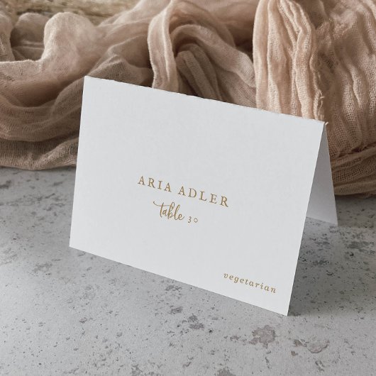 Numéro De Table Rustic Gold Script Mariage Menu Option Placer les 