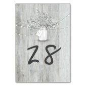 Numéro De Table Rustic Mason Jar Baby's Breath String Lumières Boi (Par défaut)