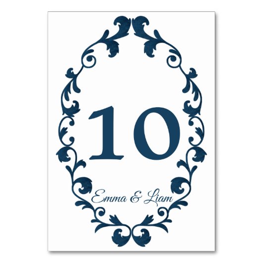 Numéro De Table Rustic Mexican Wedding Table Number Card (Dos)