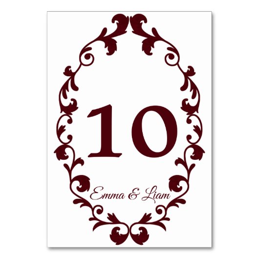 Numéro De Table Rustic Mexican Wedding Table Number Card (Dos)