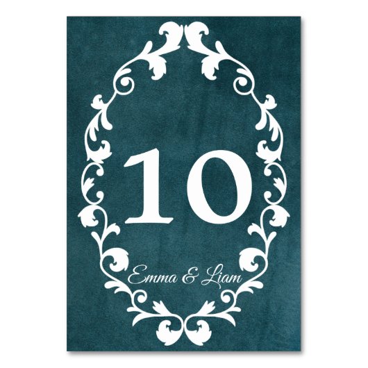 Numéro De Table Rustic Mexican Wedding Table Number Card (Dos)