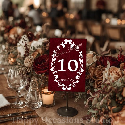 Numéro De Table Rustic Mexican Wedding Table Number Card