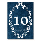 Numéro De Table Rustic Mexican Wedding Table Number Card (Dos)