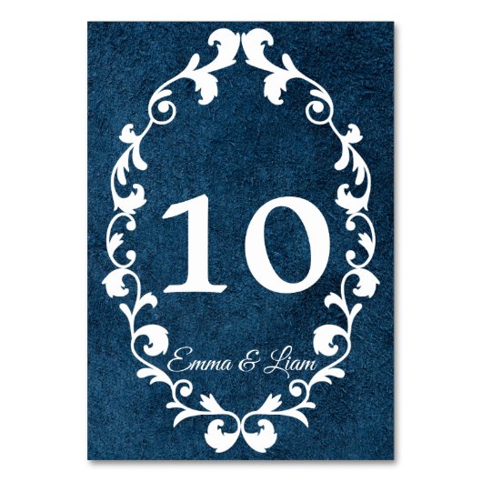 Numéro De Table Rustic Mexican Wedding Table Number Card (Dos)