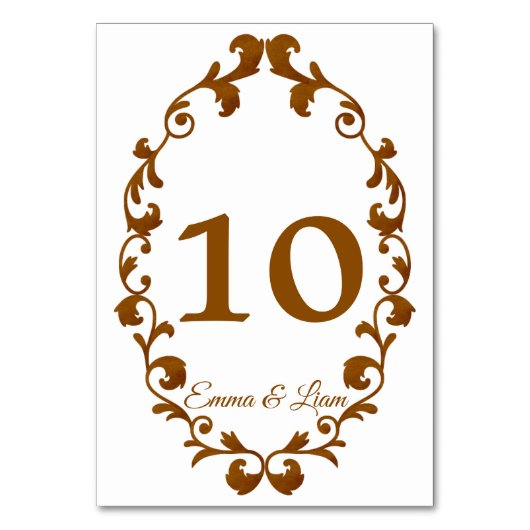 Numéro De Table Rustic Mexican Wedding Table Number Card (Dos)