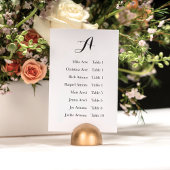 Numéro De Table Rustic Minimalistic Calligraphy Seating Chart Card