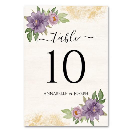 Numéro De Table Rustic Summer aesthetic Wildflower Wedding (Par défaut)