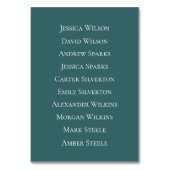 Numéro De Table Rustique Autumn Lakeside Mariage forestier (Dos)