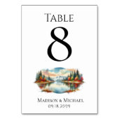 Numéro De Table Rustique Autumn Lakeside Mariage forestier (Par défaut)