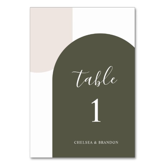 Numéro de table rustique bohème vert sauge minimal (Par défaut)